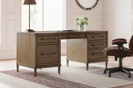Myers Furniture Outlet - Ashley Furniture - Roanhowe Office Desk - Home Office Desk / Brown - H769-21
