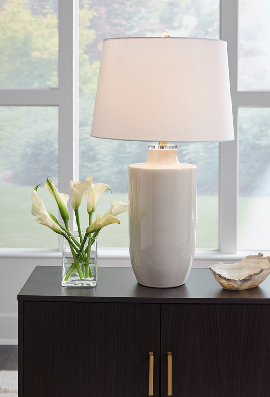 Myers Furniture Outlet - Ashley Furniture - Cylener Lighting - Table Lamp (Set of 2) / Off White - L100794X2