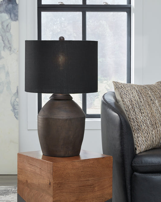 Myers Furniture Outlet - Ashley Furniture - Naareman Lighting - 2-Piece Lamp Set / Metallic Black - L100804X2
