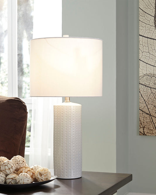 Myers Furniture Outlet - Ashley Furniture - Steuben Lighting - Ceramic Table Lamp (Set of 2) / White - L177904