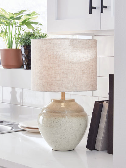Myers Furniture Outlet - Ashley Furniture - Waldish Lighting - Metal Table Lamp (1/CN) / Cream/Beige - L200204