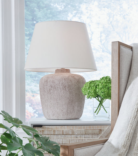 Myers Furniture Outlet - Ashley Furniture - Danry Lighting - Table Lamp (Set of 2) / Distressed Cream - L207454X2