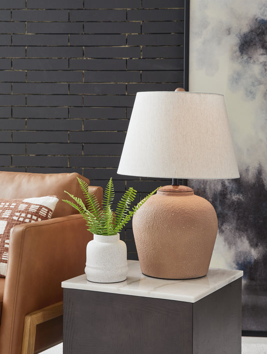 Myers Furniture Outlet - Ashley Furniture - Scantor Lighting - Table Lamp (Set of 2) / Rust - L207464X2