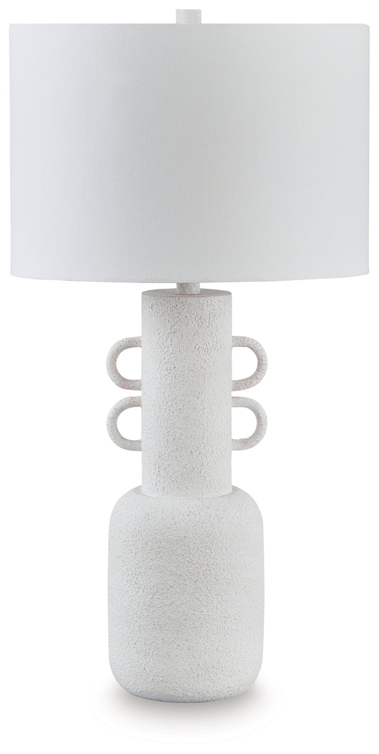 Myers Furniture Outlet - Ashley Furniture - Perringhill Lighting - Metal Table Lamp (1/CN) / Distressed White - L207504