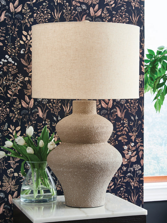 Myers Furniture Outlet - Ashley Furniture - Jossleigh Lighting - Metal Table Lamp (1/CN) / Beige - L207624