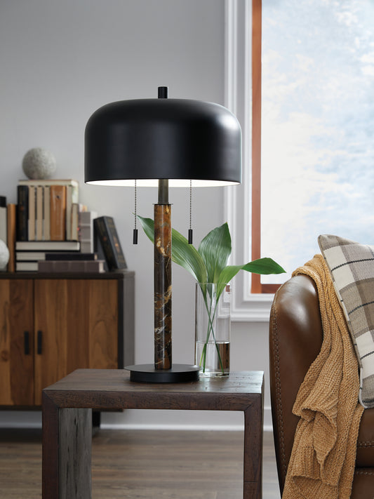 Myers Furniture Outlet - Ashley Furniture - Alanbert Lighting - Metal Table Lamp (1/CN) / Brown/Black - L208454
