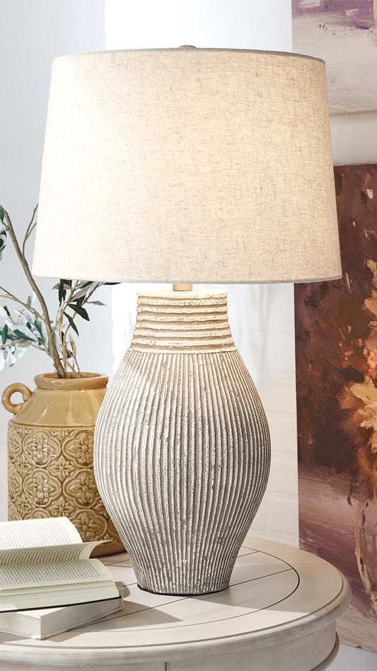 Myers Furniture Outlet - Ashley Furniture - Layal Lighting - Table Lamp (Set of 2) / Beige - L235634X2