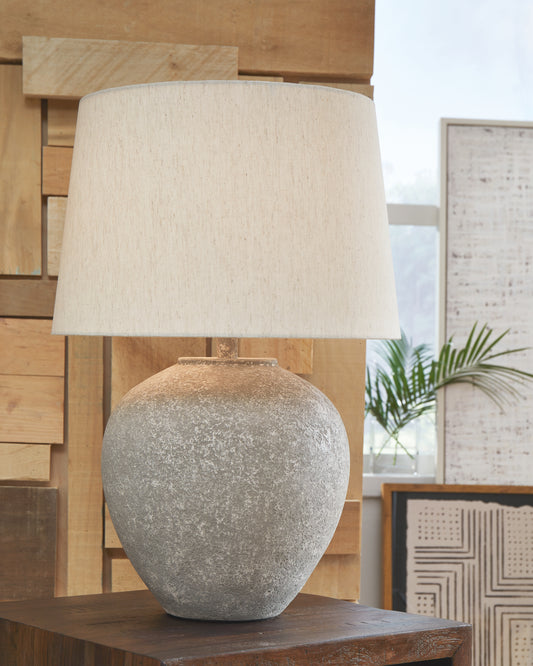 Myers Furniture Outlet - Ashley Furniture - Dreward Lighting - Table Lamp (Set of 2) / Distressed Gray - L235694X2