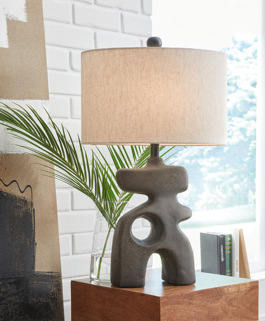 Myers Furniture Outlet - Ashley Furniture - Danacy Lighting - Table Lamp (Set of 2) / Distressed Black - L235754X2