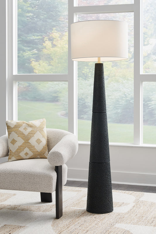Myers Furniture Outlet - Ashley Furniture - Hallburg Lighting - Poly Floor Lamp (1/CN) / Black - L235761