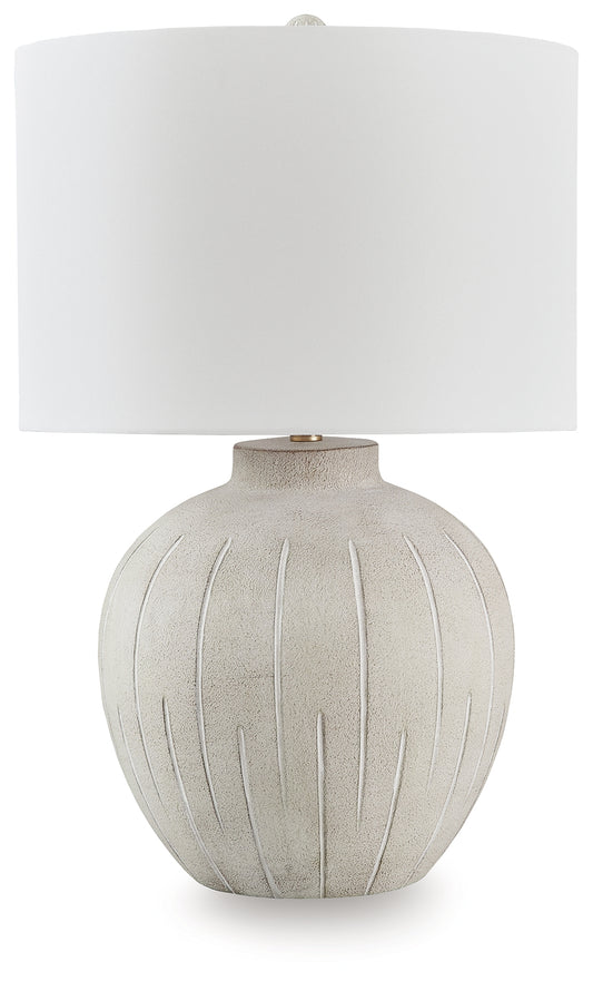 Myers Furniture Outlet - Ashley Furniture - Calbert Lighting - Poly Table Lamp (1/CN) / Warm Gray - L235824