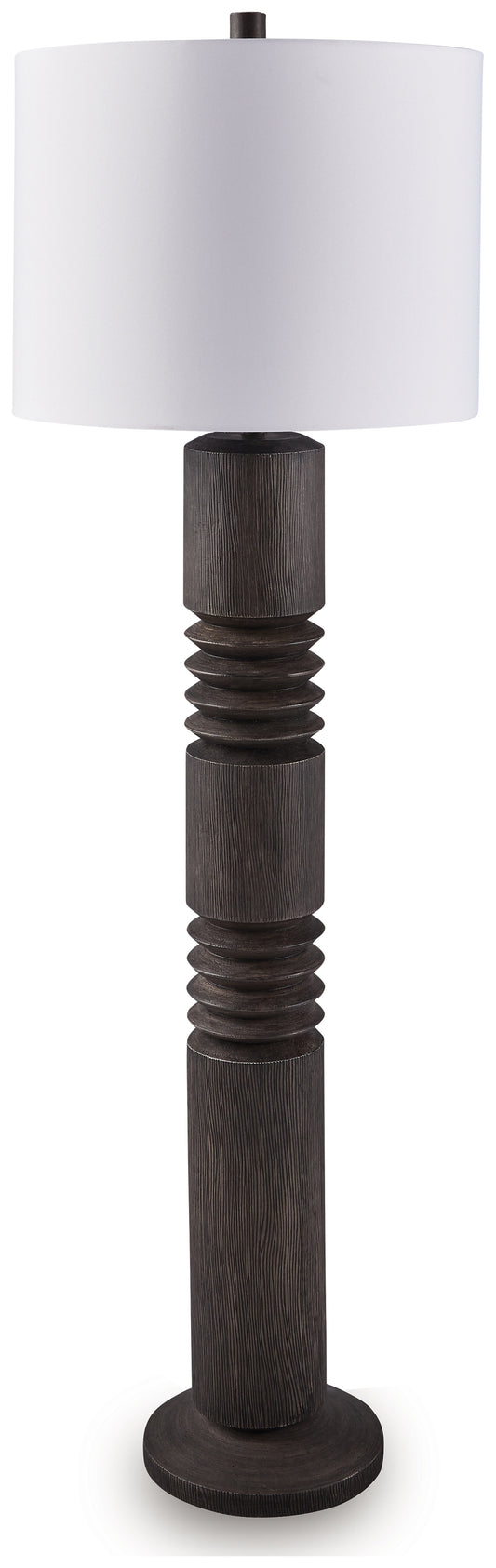 Myers Furniture Outlet - Ashley Furniture - Fainwell Lighting - Poly Floor Lamp (1/CN) / Distressed Black - L235861