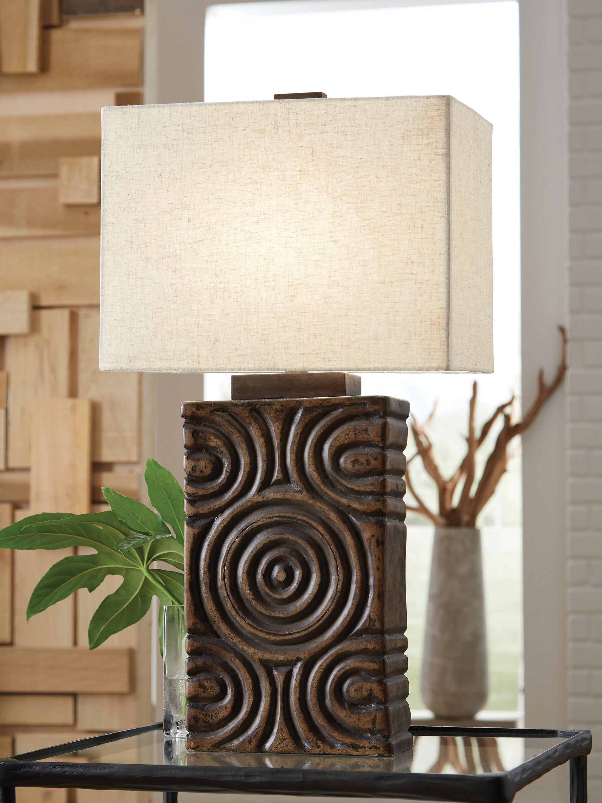 Myers Furniture Outlet - Ashley Furniture - Heathbury Lighting - Paper Table Lamp (1/CN) / Antique Brown - L235964
