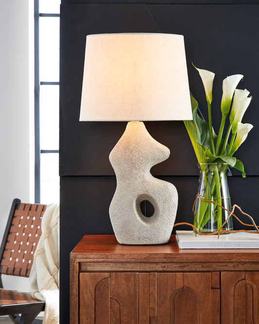 Myers Furniture Outlet - Ashley Furniture - Chadrich Lighting - Paper Table Lamp (Set of 2) / Antique Beige - L243664