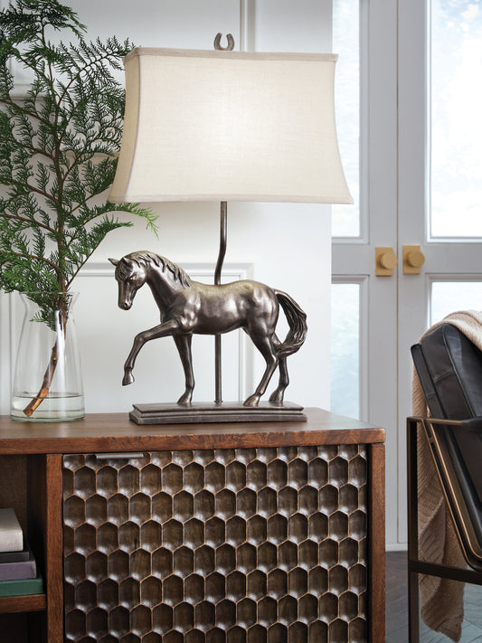 Myers Furniture Outlet - Ashley Furniture - Sandorman Lighting - Poly Table Lamp (1/CN) / Bronze Finish - L317044