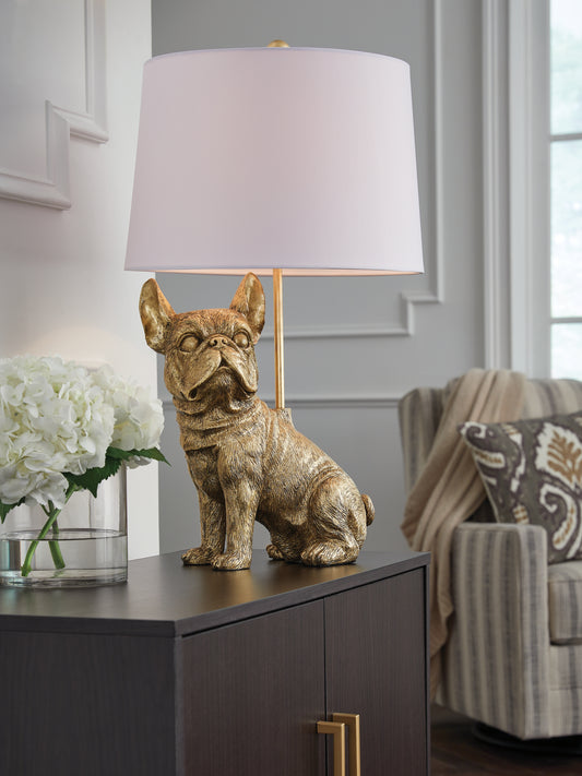 Myers Furniture Outlet - Ashley Furniture - Wadeland Lighting - Poly Table Lamp (1/CN) / Gold Finish - L317054