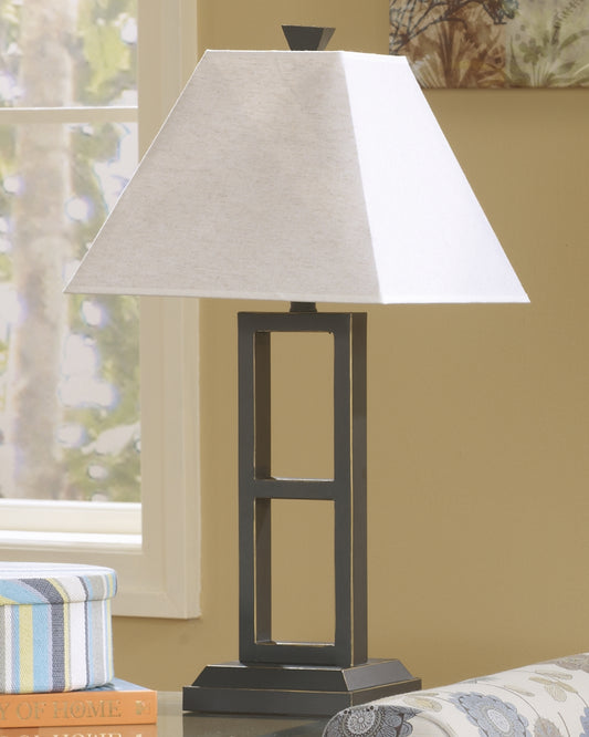 Myers Furniture Outlet - Ashley Furniture - Deidra Lighting - Metal Table Lamp (Set of 2) / Black - L318924