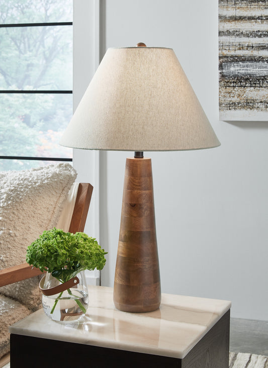 Myers Furniture Outlet - Ashley Furniture - Danset Lighting - Table Lamp (Set of 2) / Brown - L329104X2