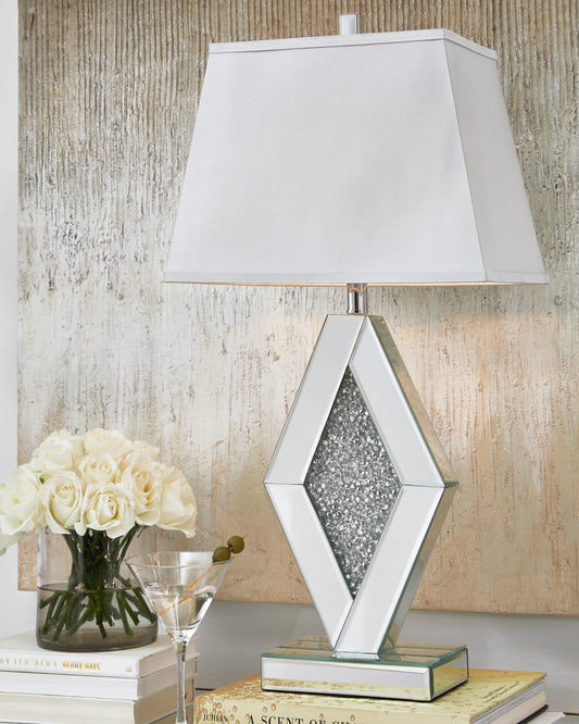 Myers Furniture Outlet - Ashley Furniture - Prunella Lighting - Table Lamp (Set of 2) / Silver Finish - L429034X2