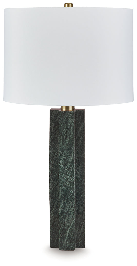 Myers Furniture Outlet - Ashley Furniture - Keegan Lighting - Marble Table Lamp (1/CN) / Green - L429084