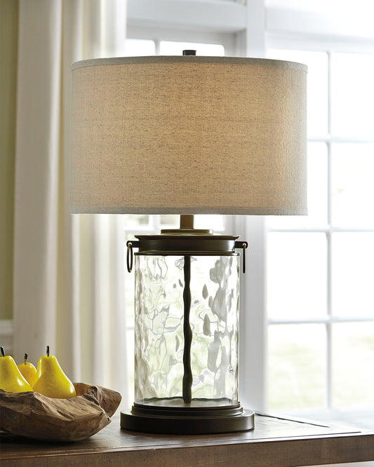 Myers Furniture Outlet - Ashley Furniture - Tailynn Lighting - Table Lamp (Set of 2) / Clear/Bronze Finish - L430324X2