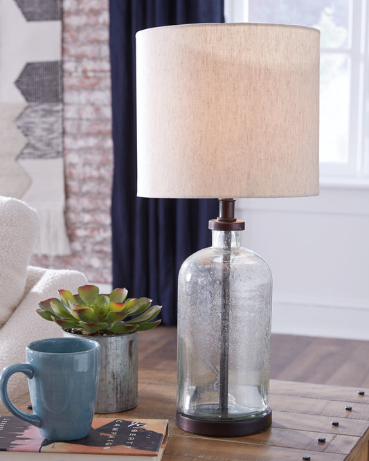 Myers Furniture Outlet - Ashley Furniture - Bandile Lighting - Table Lamp (Set of 2) / Clear/Bronze Finish - L430674X2