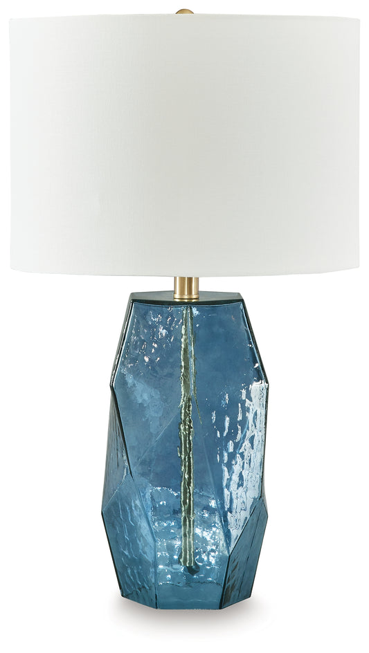Myers Furniture Outlet - Ashley Furniture - Tallow Lighting - Glass Table Lamp (1/CN) / Blue - L430854