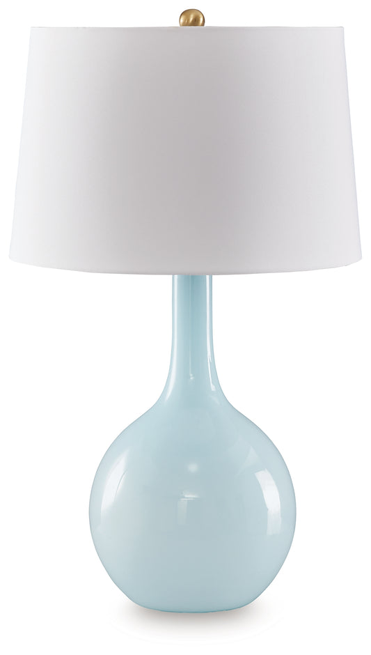 Myers Furniture Outlet - Ashley Furniture - Rylanton Lighting - Glass Table Lamp (1/CN) / Aqua - L430874