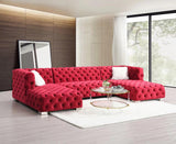 3 PC VELVET SECTIONAL