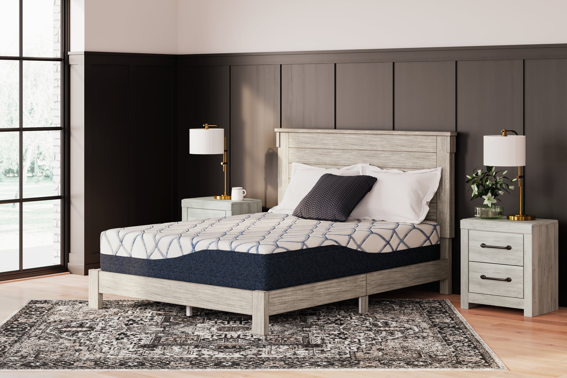 Myers Furniture Outlet - Ashley Furniture - 12 Inch Chime Elite 2.0 Mattresses - Queen / White/Blue - M42631