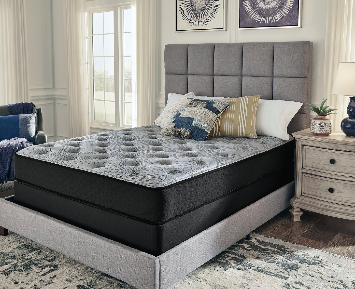 Myers Furniture Outlet - Ashley Furniture - Comfort Plus Mattresses - Queen / Gray - M50931