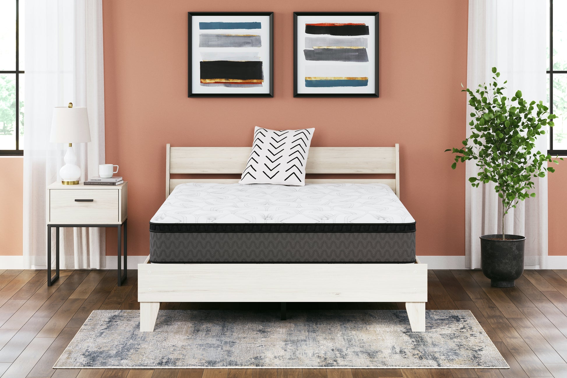 Myers Furniture Outlet - Ashley Furniture - 12 Inch Pocketed Hybrid Mattresses - California King / White - M59051