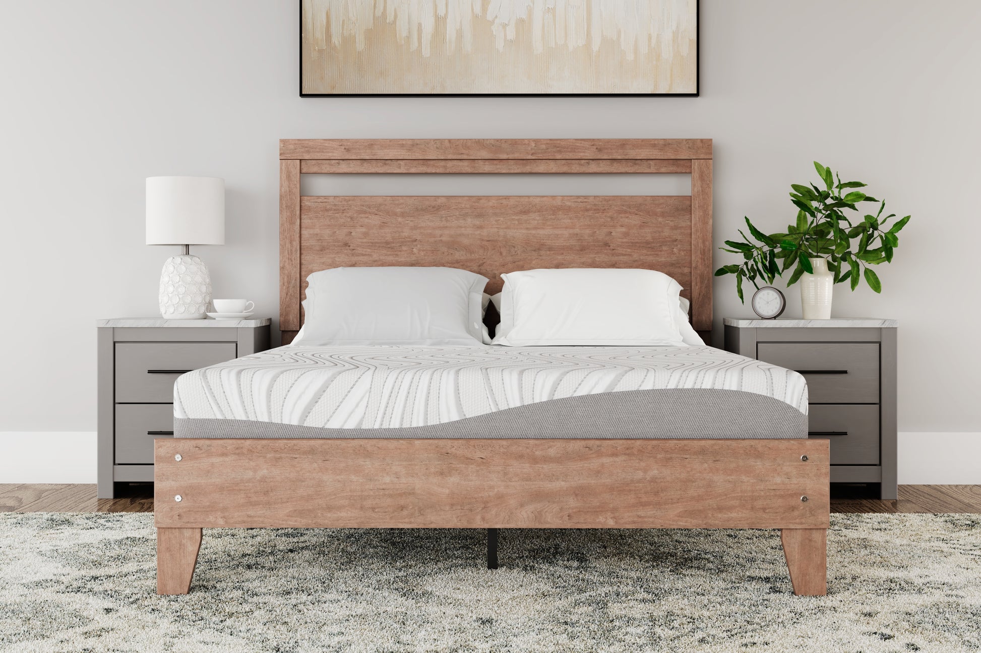 Myers Furniture Outlet - Ashley Furniture - 8 Inch Memory Foam Mattresses - California King / White - M59151