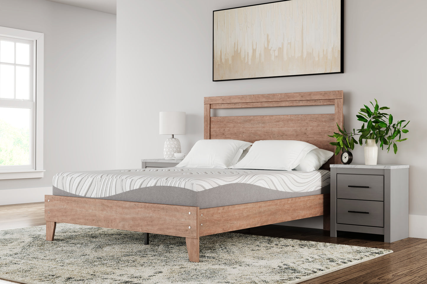 Myers Furniture Outlet - Ashley Furniture - 10 Inch Memory Foam Mattresses - Queen / White - M59231