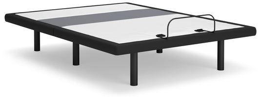 Myers Furniture Outlet - Ashley Furniture - Best Base with Lumbar and Audio Queen Adjustable Base - Queen Adjustable Base / Charcoal Gray - M5X532