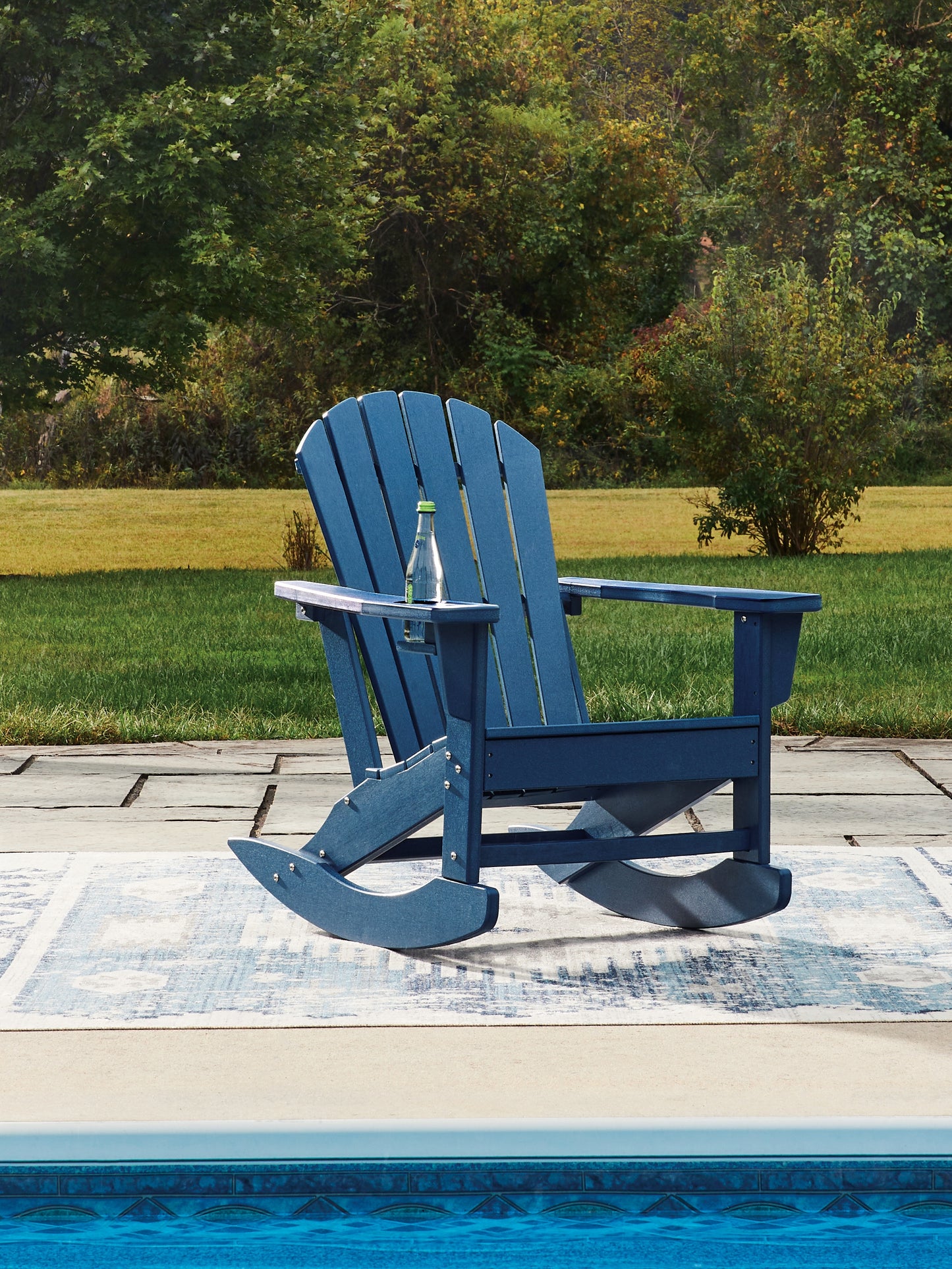 Myers Furniture Outlet - Ashley Furniture - Sundown Shores Outdoor - Rocking Chair / Blue - PCP019-827