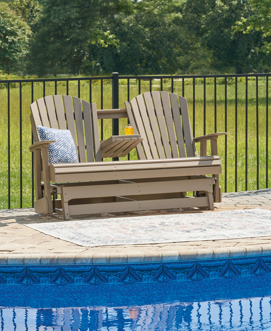 Myers Furniture Outlet - Ashley Furniture - Hyland wave Outdoor - Rectangular Cocktail Table / Black - P108-701