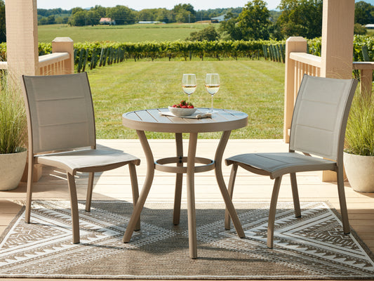 Myers Furniture Outlet - Ashley Furniture - Mission Beach Outdoor - Chairs w/Table Set (3/CN) / Beige - PCP200-050