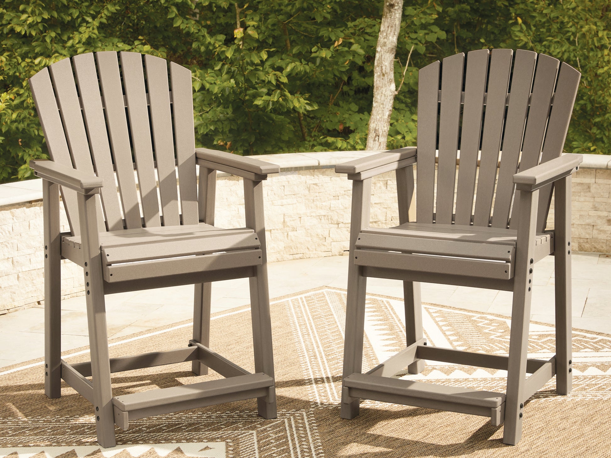 Myers Furniture Outlet - Ashley Furniture - Seacliff Beach Outdoor - Barstool (Set of 2) - PCP228-124