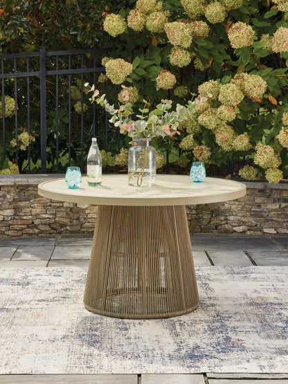 Myers Furniture Outlet - Ashley Furniture - Orchard Beach Outdoor - Outdoor Dining Table / Beige - PCP373P2