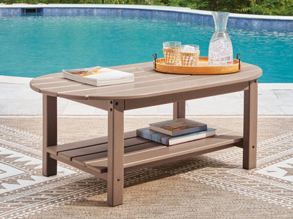Myers Furniture Outlet - Ashley Furniture - Grover Beach Outdoor - Oval Cocktail Table / Driftwood - PCP422-700