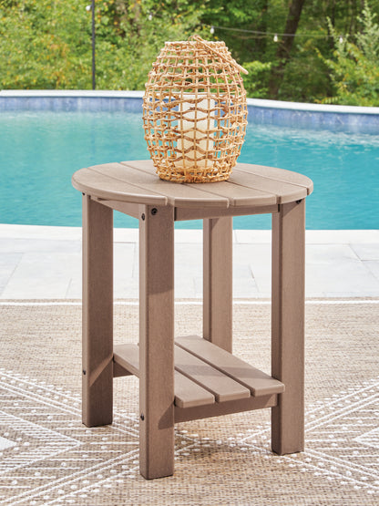 Myers Furniture Outlet - Ashley Furniture - Grover Beach Outdoor - Oval End Table / Driftwood - PCP422-706