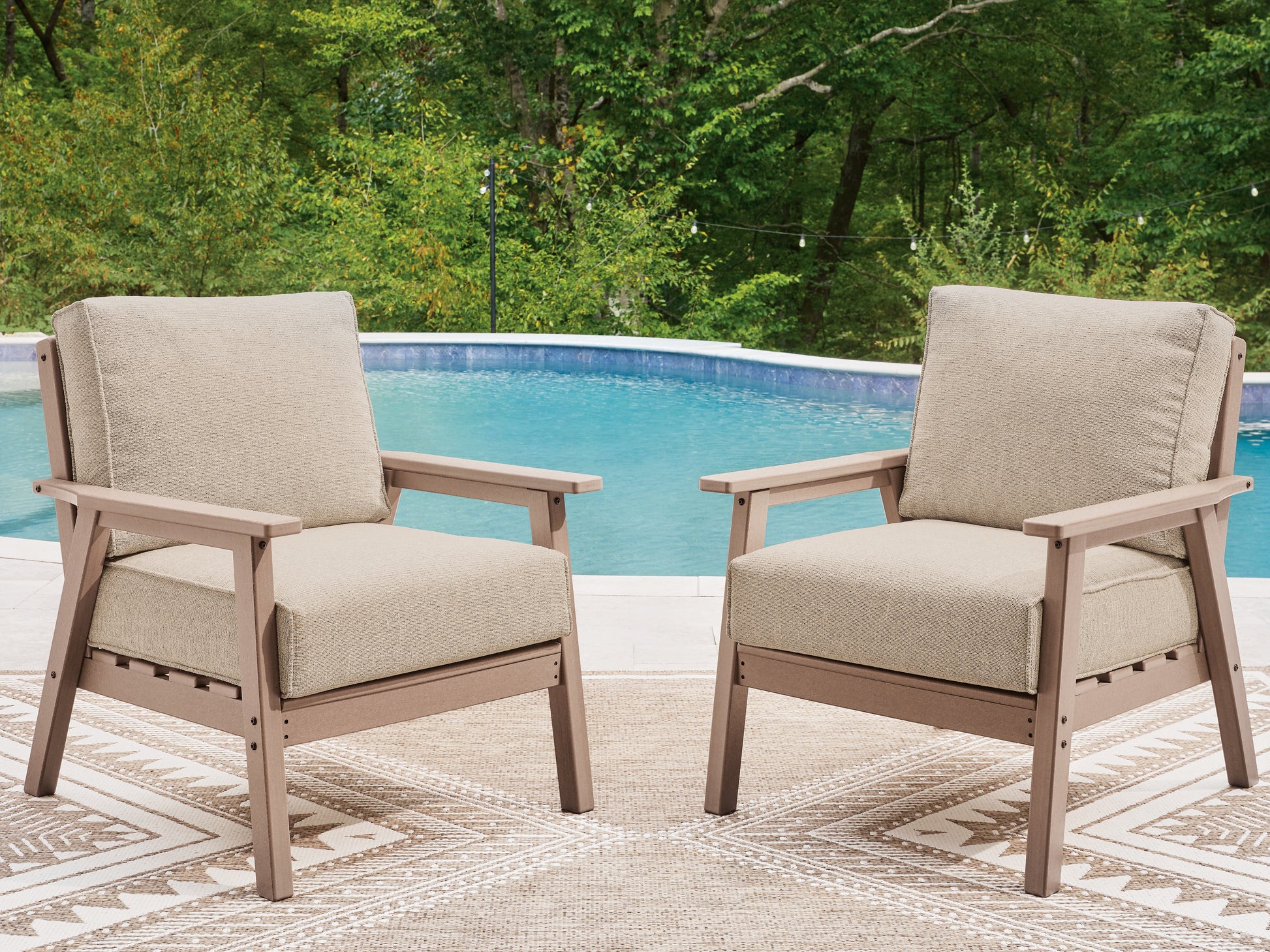 Myers Furniture Outlet - Ashley Furniture - Grover Beach Outdoor - Lounge Chair w/Cushion (Set of 2) - PCP422-820