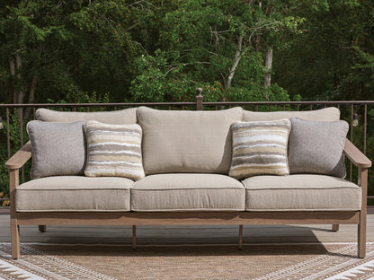 Myers Furniture Outlet - Ashley Furniture - Harmony Headlands Outdoor - Sofa with Cushion / Natural/Gray - PCP428-838