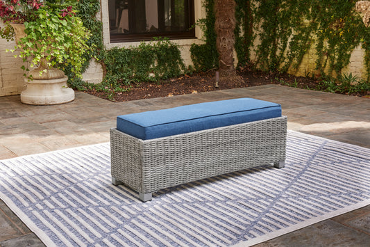 Myers Furniture Outlet - Ashley Furniture - Naples Beach Outdoor - 4-Piece Outdoor Sectional / Light Gray - P439P2