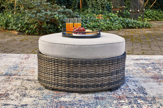 Myers Furniture Outlet - Ashley Furniture - Harbor Court Outdoor - Ottoman with Cushion / Gray - P459-814