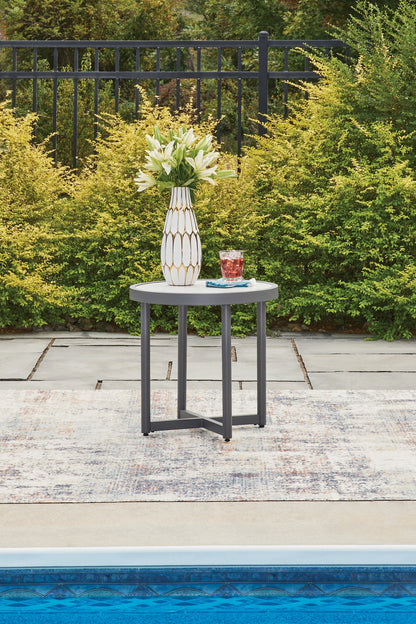 Myers Furniture Outlet - Ashley Furniture - Ocean Beach Outdoor - Round End Table / Gray - PCP510-706