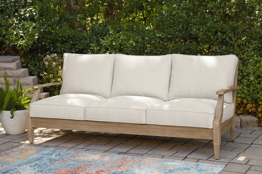 Myers Furniture Outlet - Ashley Furniture - Carter Hall Outdoor - Sofa with Cushion / Beige - P601-838