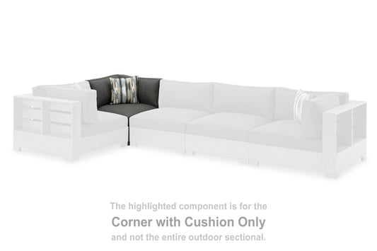 Myers Furniture Outlet - Ashley Furniture - Citrine Park Outdoor - Corner with Cushion (1/CN) / Brown/Charcoal - P660-877