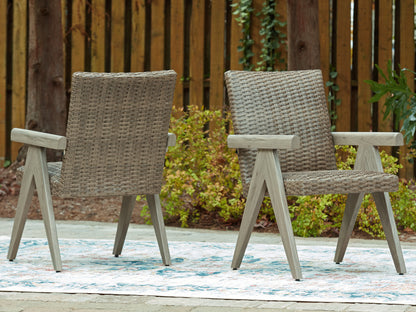 Myers Furniture Outlet - Ashley Furniture - Cliff Trails Outdoor - Arm Chair (Set of 2) / Beige - PCP690-601A